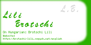 lili brotschi business card